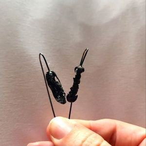 Artisan rough cast earrings